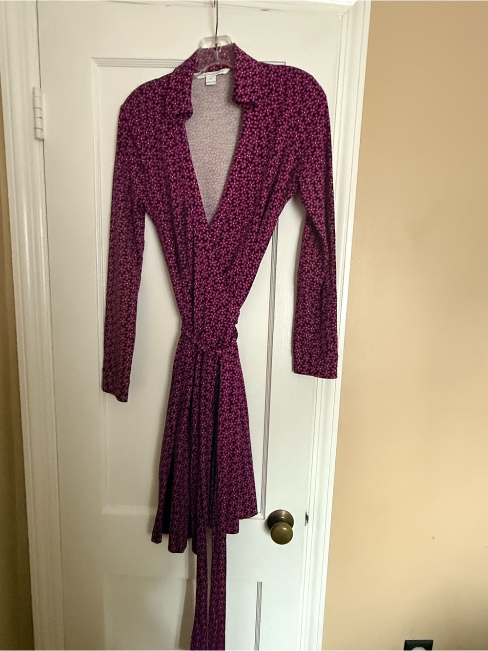 Diane Von Furstenberg Julien Floral Wrap Dress with Tie Waist